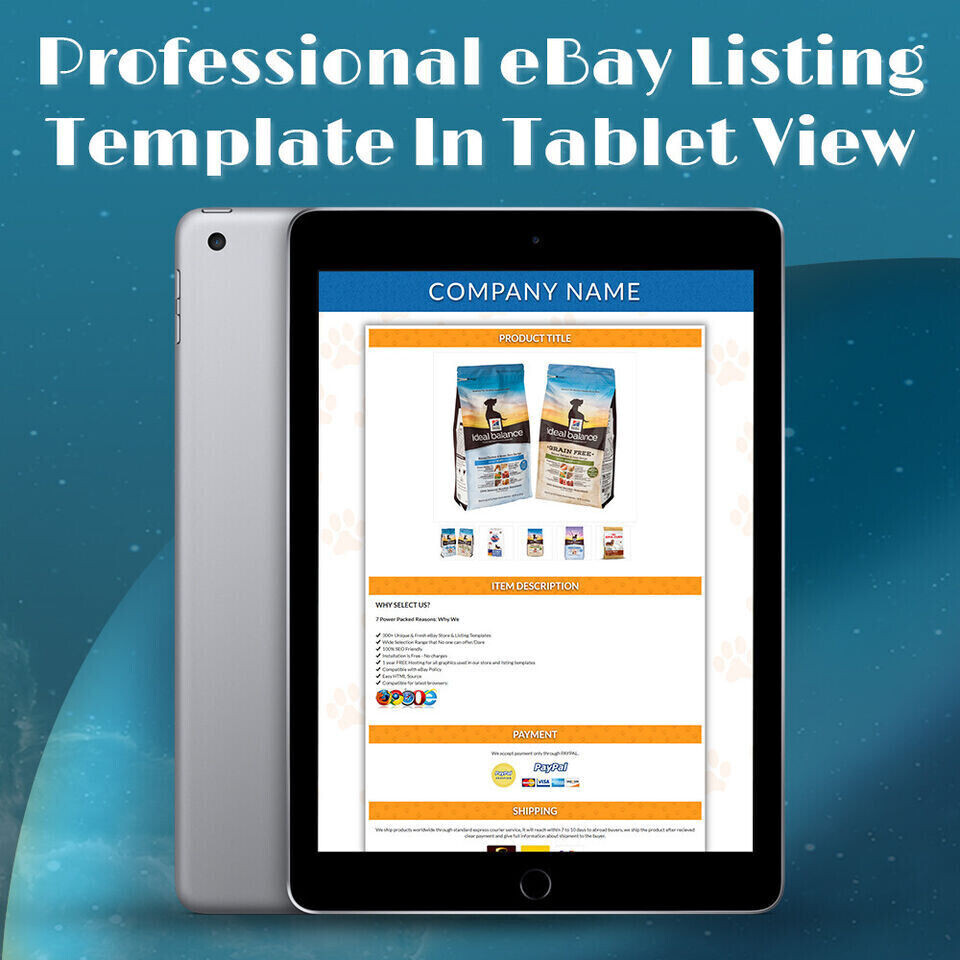 Template Listing eBay Mobile Responsive Design Professional 2019 HTTPS
