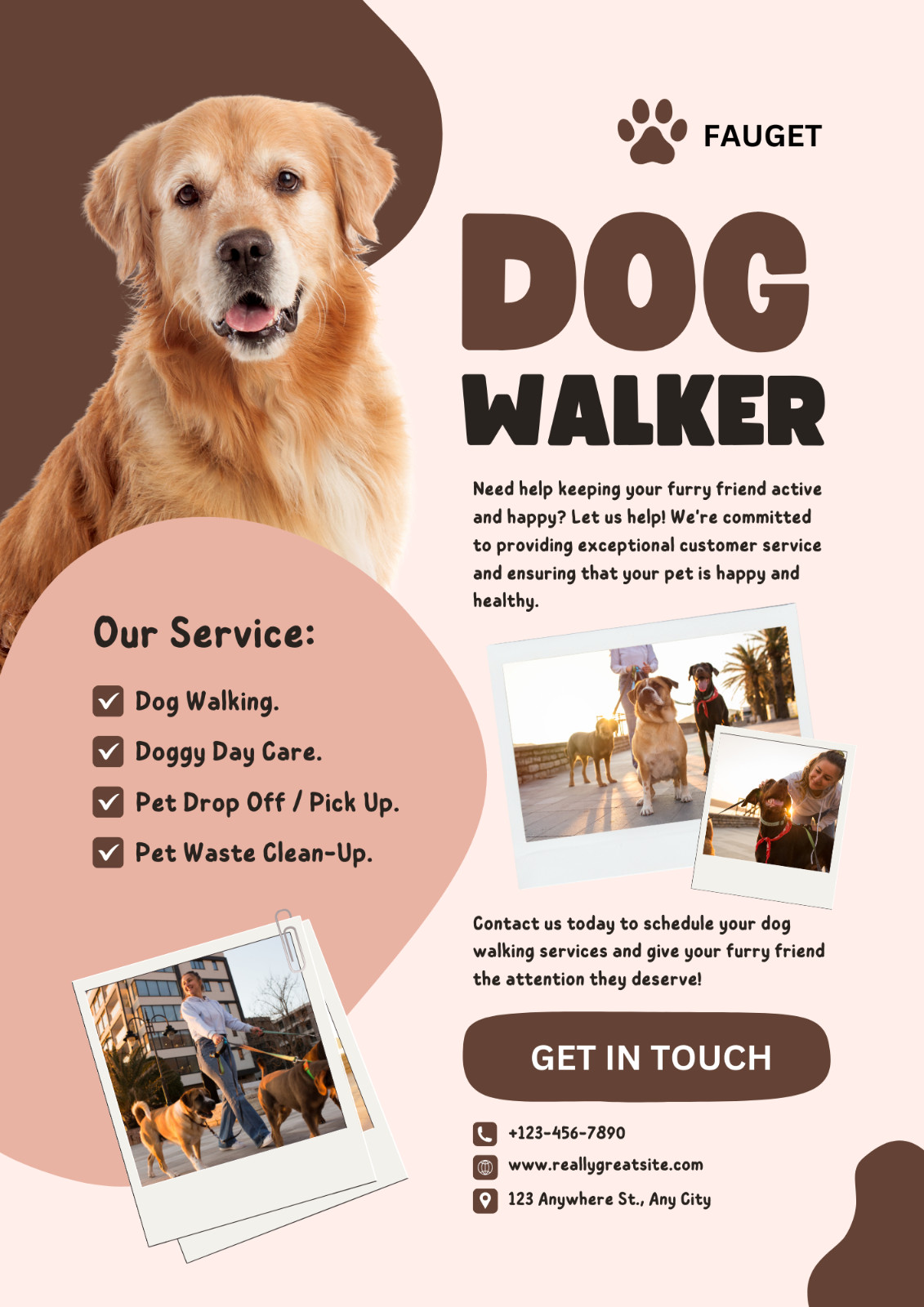 Template Crafted For You-Pet Shop-Furry Friend’s Favorite Spot-Pet Cartoon Logo
