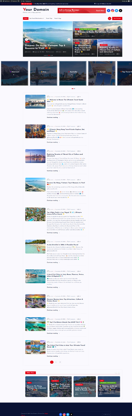 Beautiful TURNKEY WordPress Travel website – HUGE Commissions – Ready-To-Go