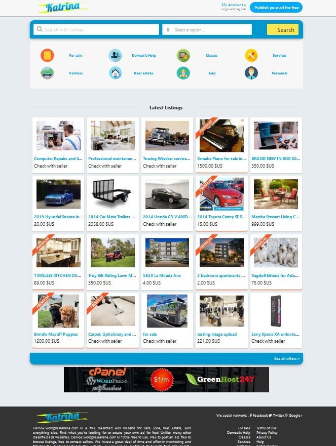Advanced Classified Ads Website, Free Installation