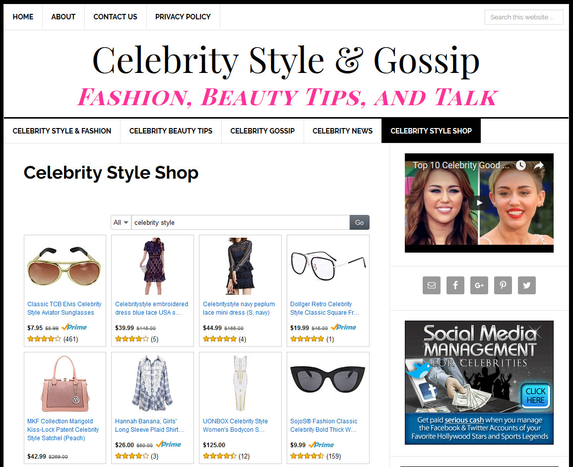 * CELEBRITY GOSSIP & STYLE * blog website business for sale w/ AUTOMATIC CONTENT