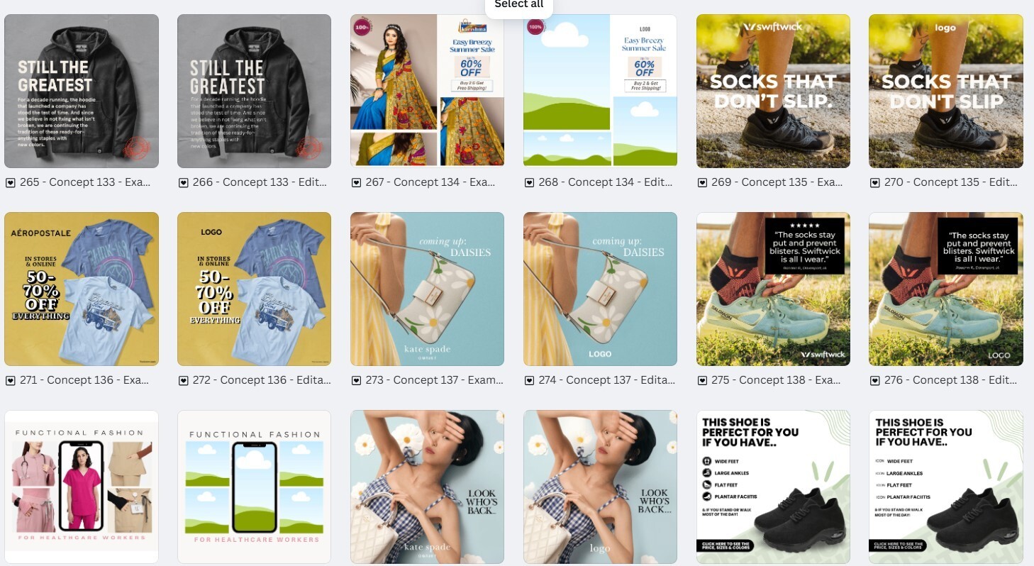 150 Professional Canva Fashion Ad Templates | Ready-to-Use Digital Designs