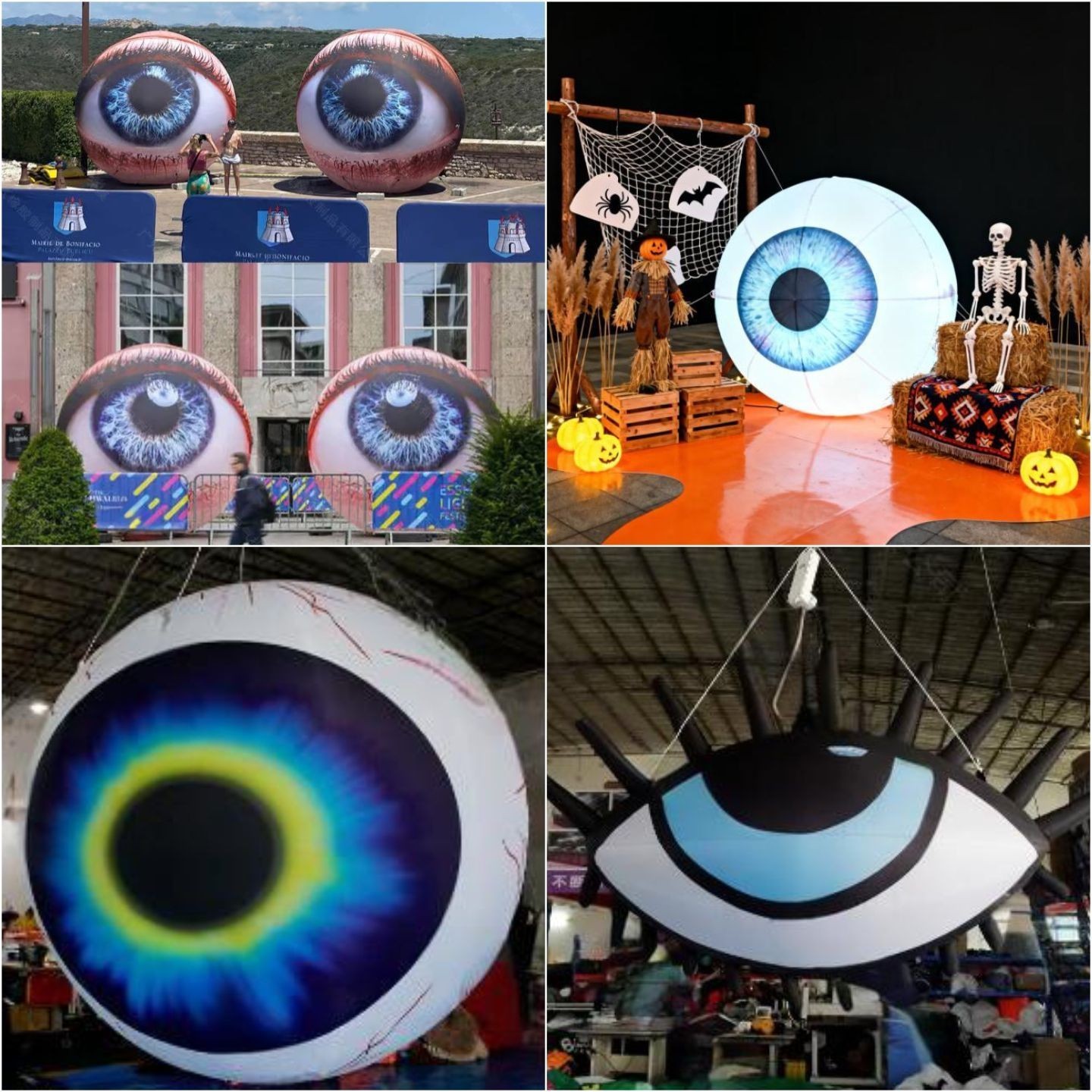 Custom Halloween Inflatable Eyeball Pumpkin and Arch