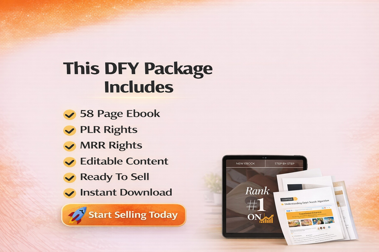 Etsy Seller Guide PLR MRR, Editable Canva Template, Digital Download