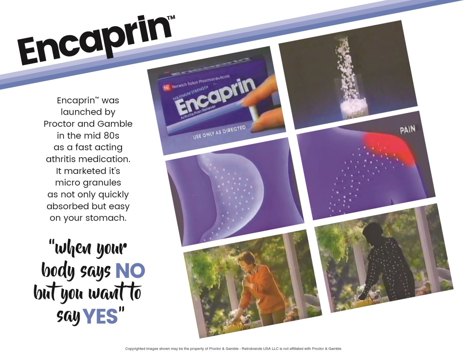 ENCAPRIN- ICONIC ARTHRITIS RELIEF – PERSONAL CARE – TRADEMARK FOR LICENSE/SALE