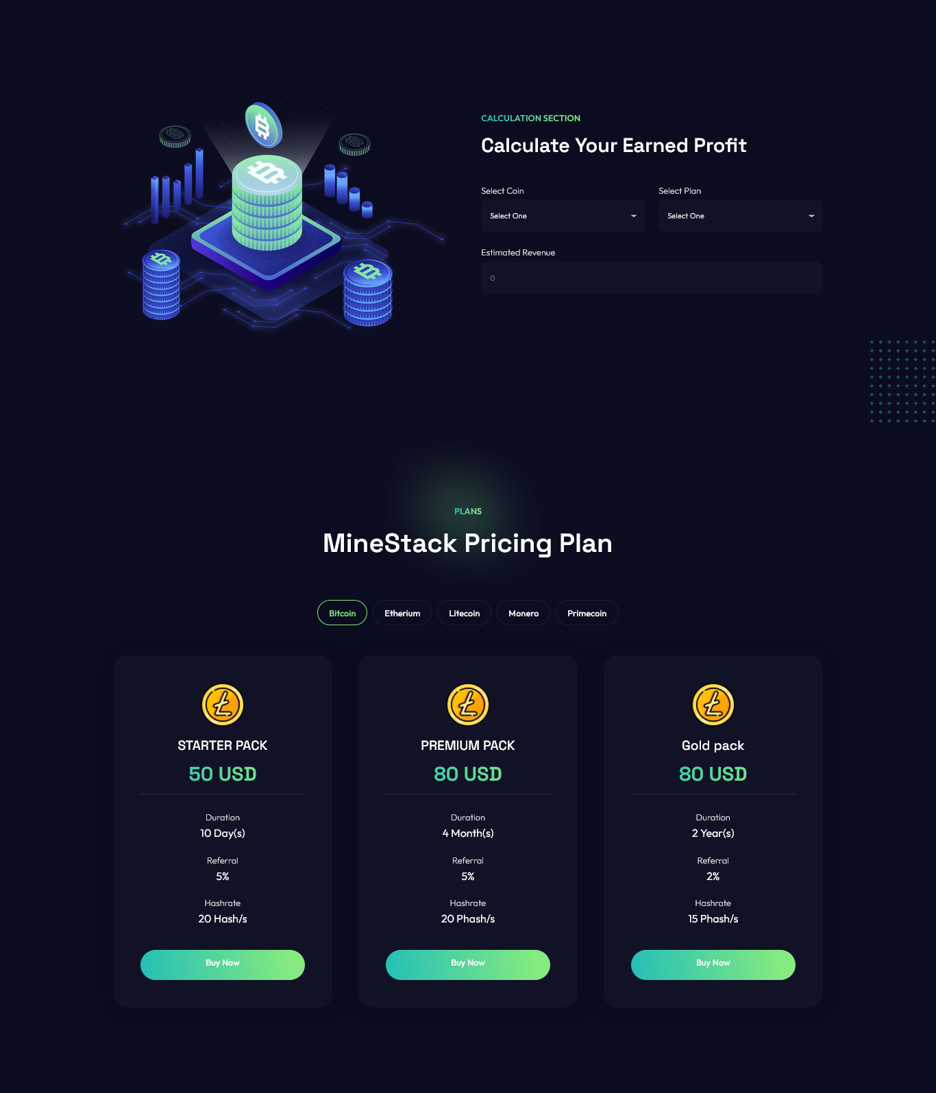 HashVault – PWA Crypto Mining Platform | Cloud Mining Website | Crypto Business