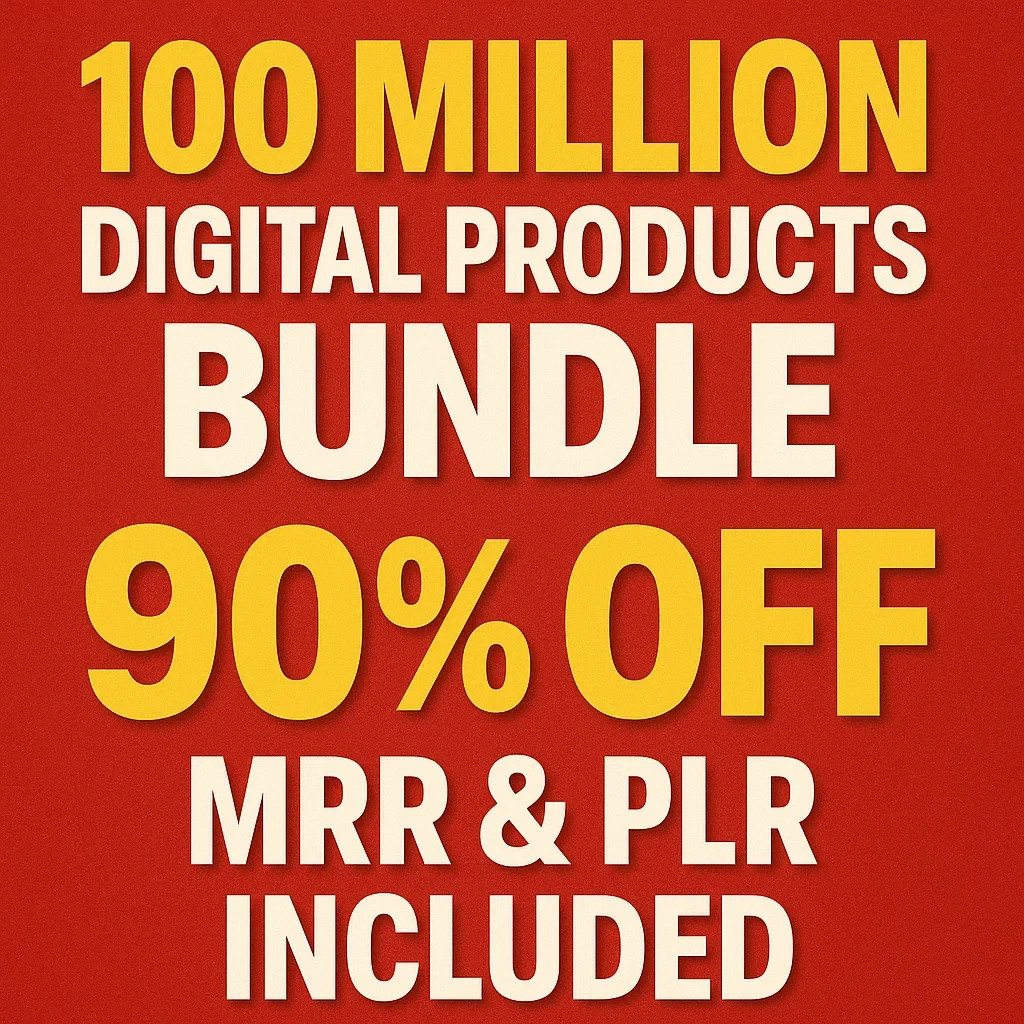 ⭐100+ Million PLR & MRR Digital Products Bundle – Passive Income Opportunity