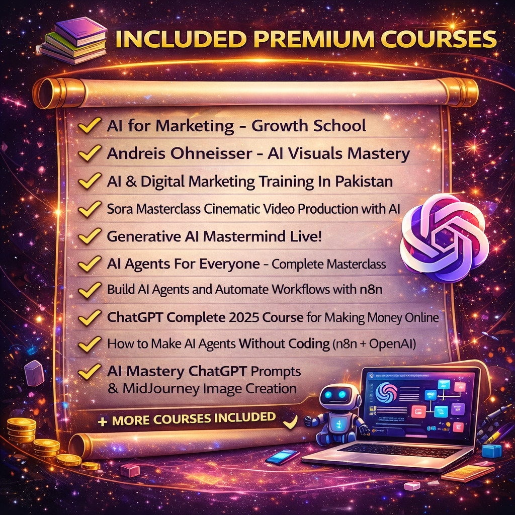 AI ChatGPT Course Bundle 22+ Courses Automation Prompts, Digital Download