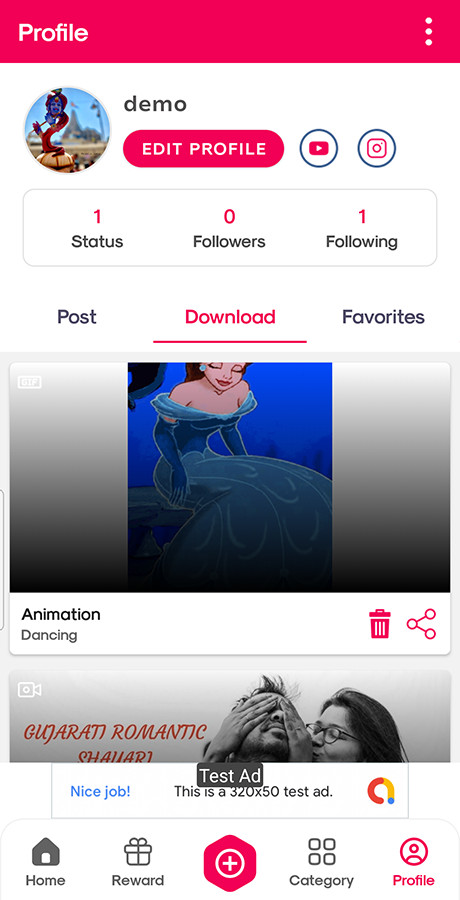 Android Status App + PHP Admin Panel | Video GIF Quotes Image Platform | AdMob
