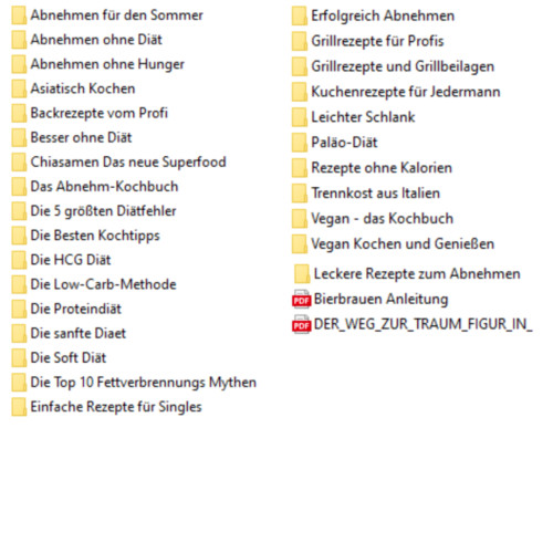 30 Diäten & gesundes Kochen E-Book´s, in Deutscher Sprache mit PLR/MRR Lizenz