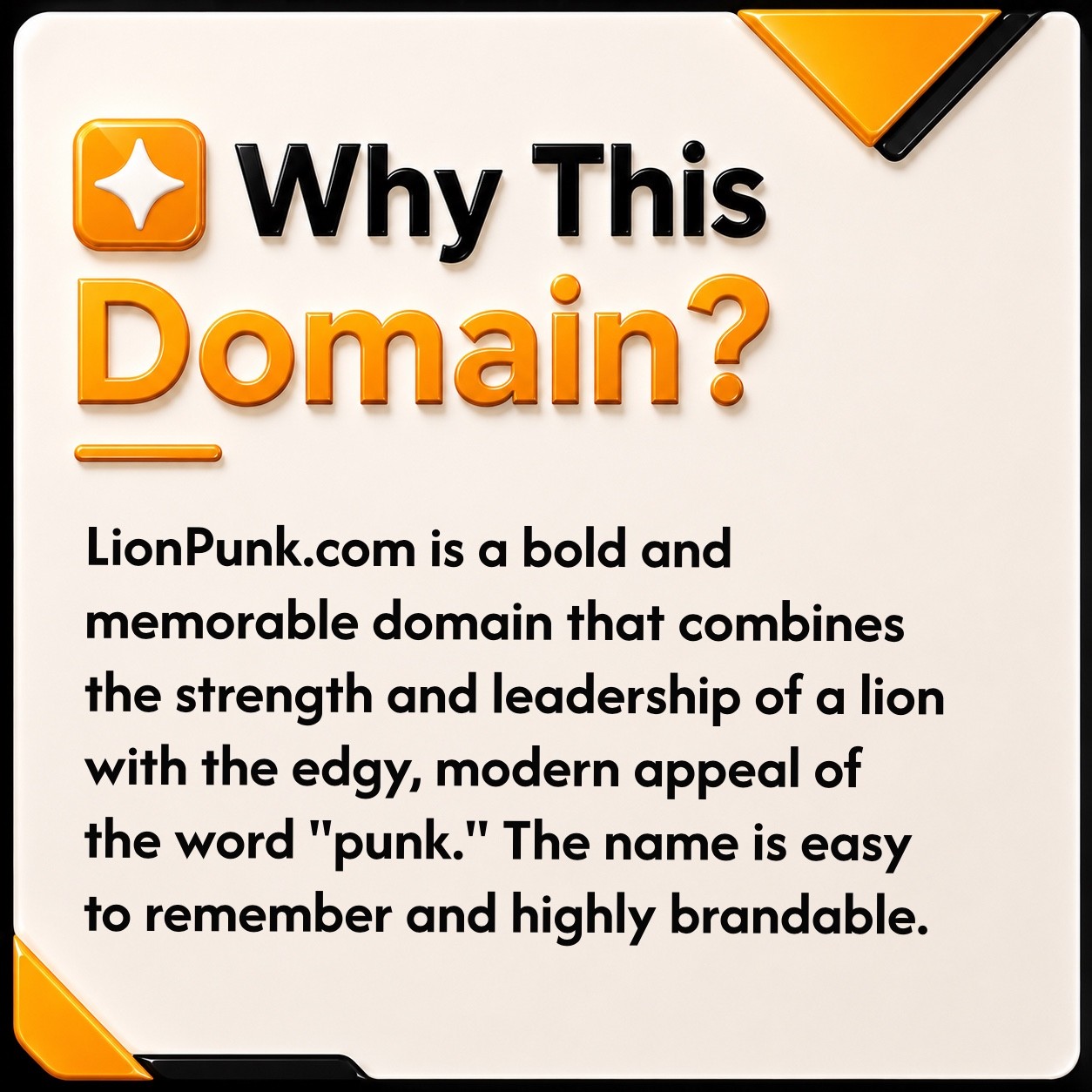 LionPunk.com BOLD EDGY .COM Domain Name For Sale. Gaming, Fashion, Brandable.