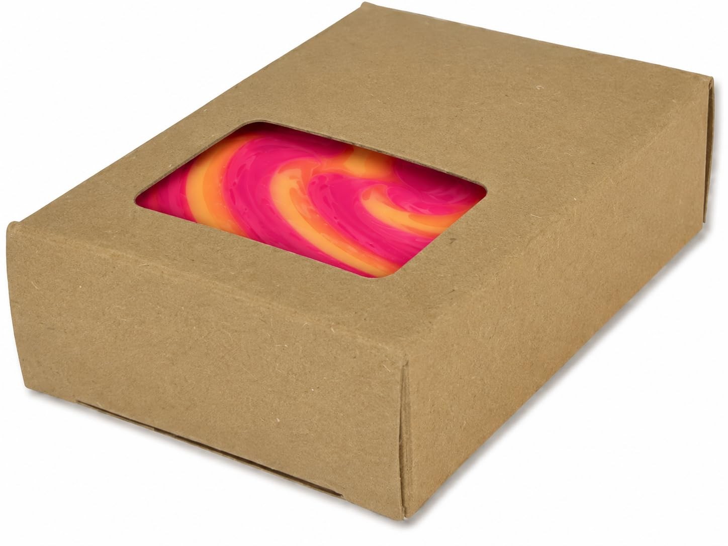 Rectangle Window Soap Boxes Kraft Handmade Elegant Artisan Weddings 50 Pack