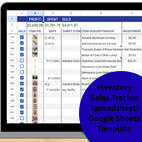 Inventory Sales Tracker Spreadsheet