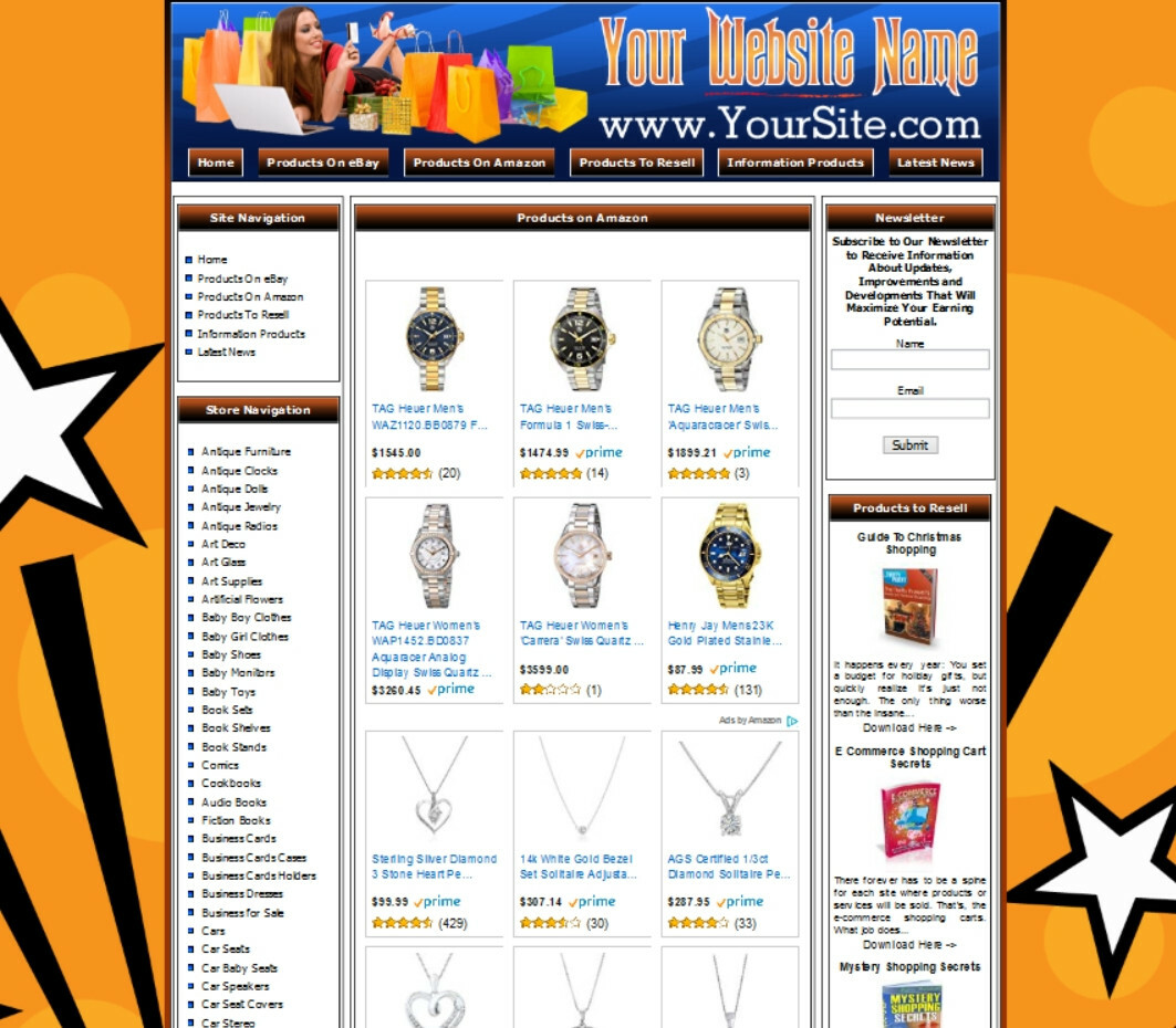 AMAZON STORE – Complete, Ready Made Affiliate Website – Google Adsense Earnings