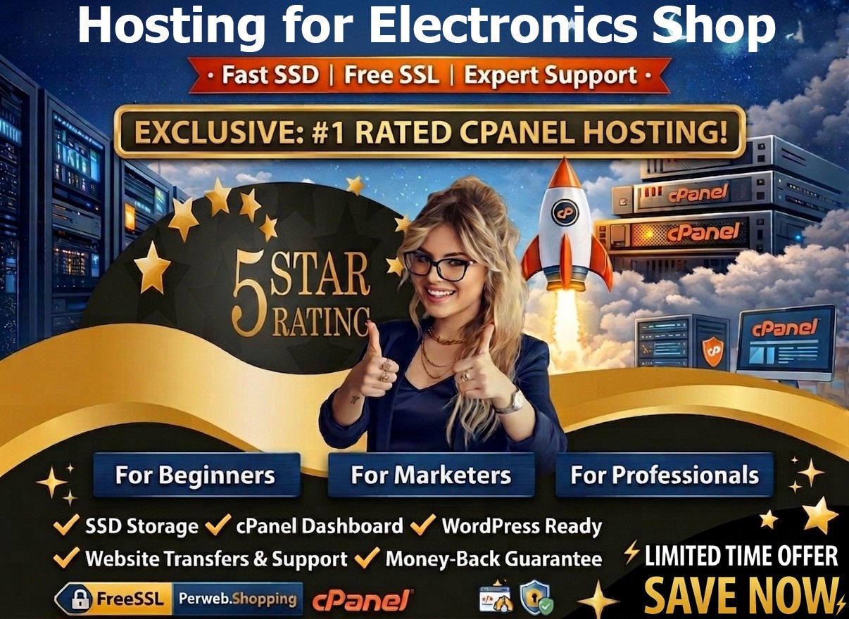 Hosting for Electronics Shop – ⚙️Unlimited SSD, Free SSL | Fast Load | $14.99/Yr