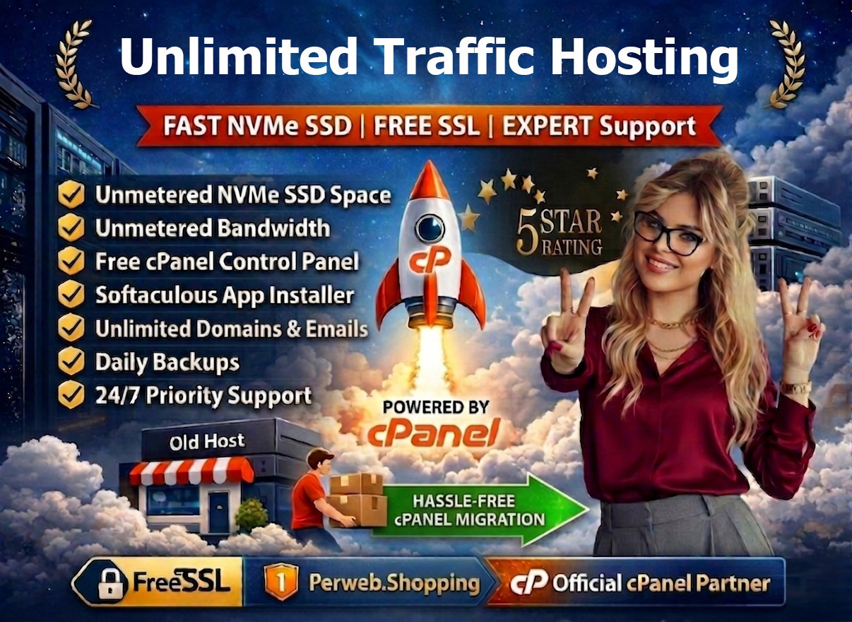 Unlimited Traffic Hosting – ⚡ Secure, Unlimited & Super Deal | Only $14.99/Year!