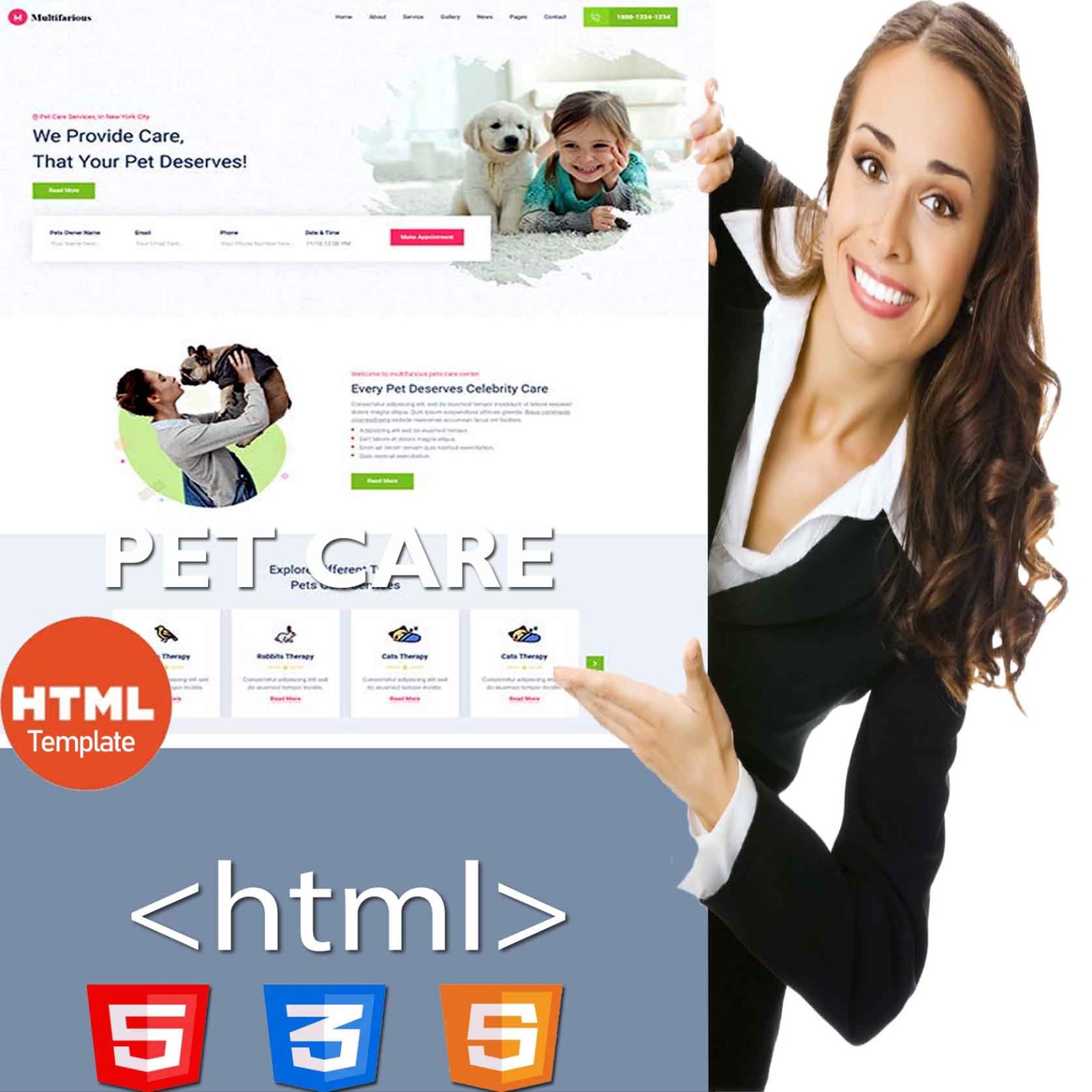 Pet Care | Full HTML Website Template – Bootstrap Responsive website