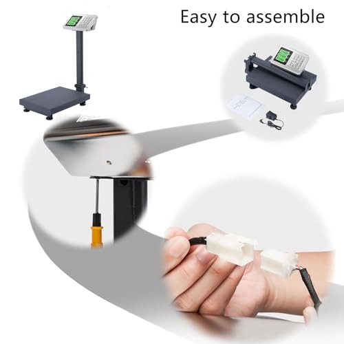 TUFFIOM 220lb Digital Platform Scale Heavy Duty Folding Floor Postal Shipping
