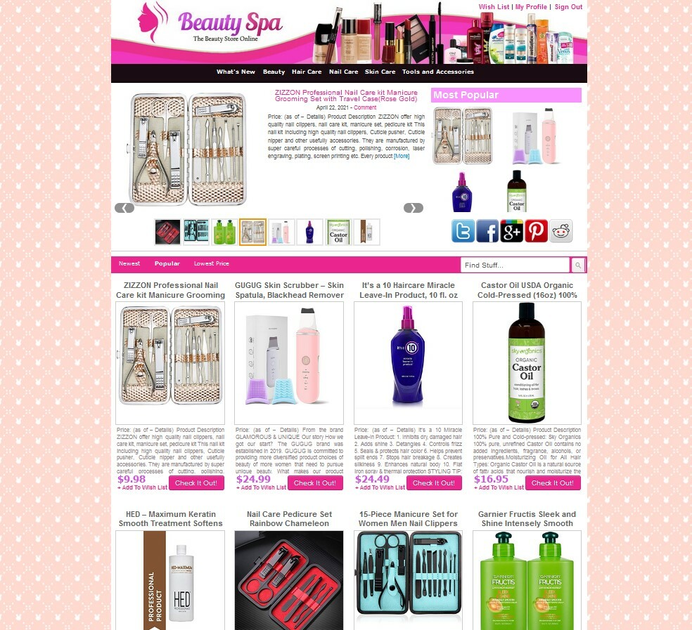 Beauty Products Store eBay, Amazon, ClickBank Affiliate + AUTPUPDATE