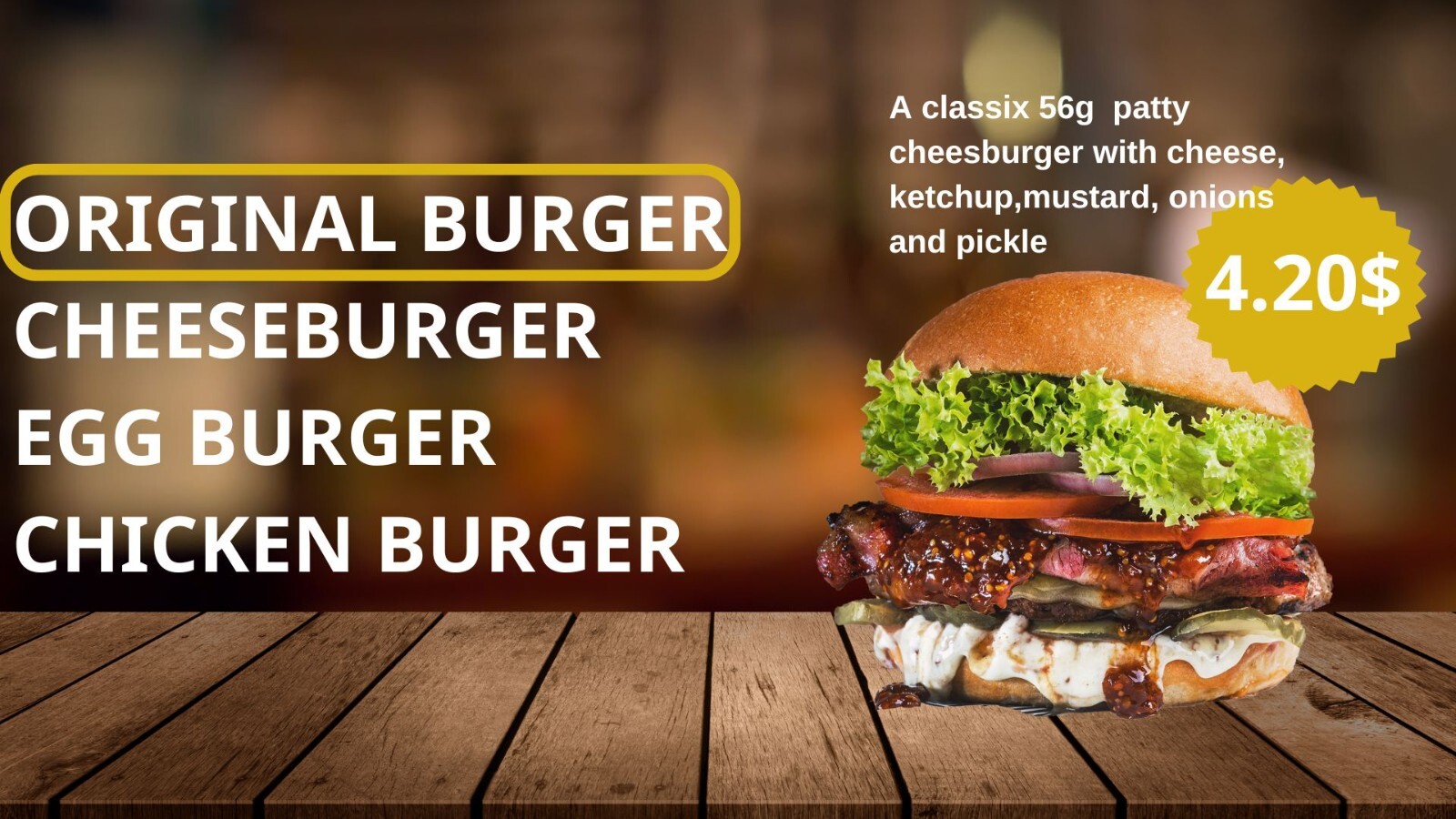 Animated Digital Download Tv Restaurant Menu Template, canva template
