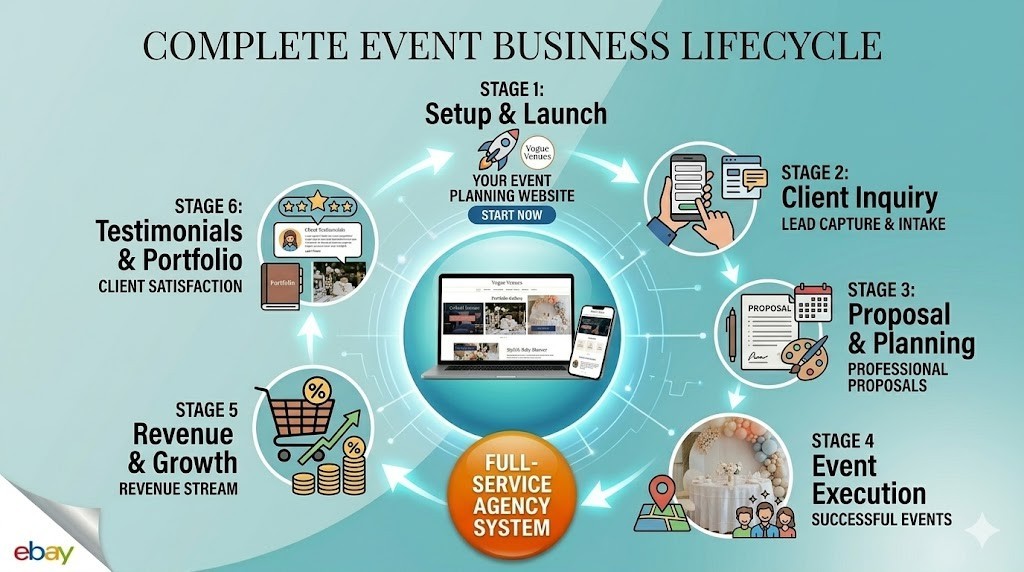 Complete Professional Event Planner Website | Ready-to-Launch Business Solution