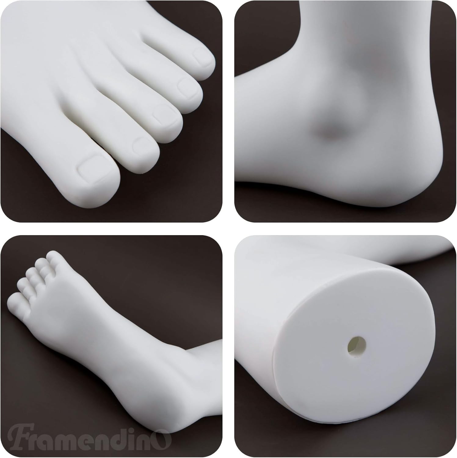 Human Foot Model PVC Manikin Sock Display Model Jewelry Shoes TWO FEET