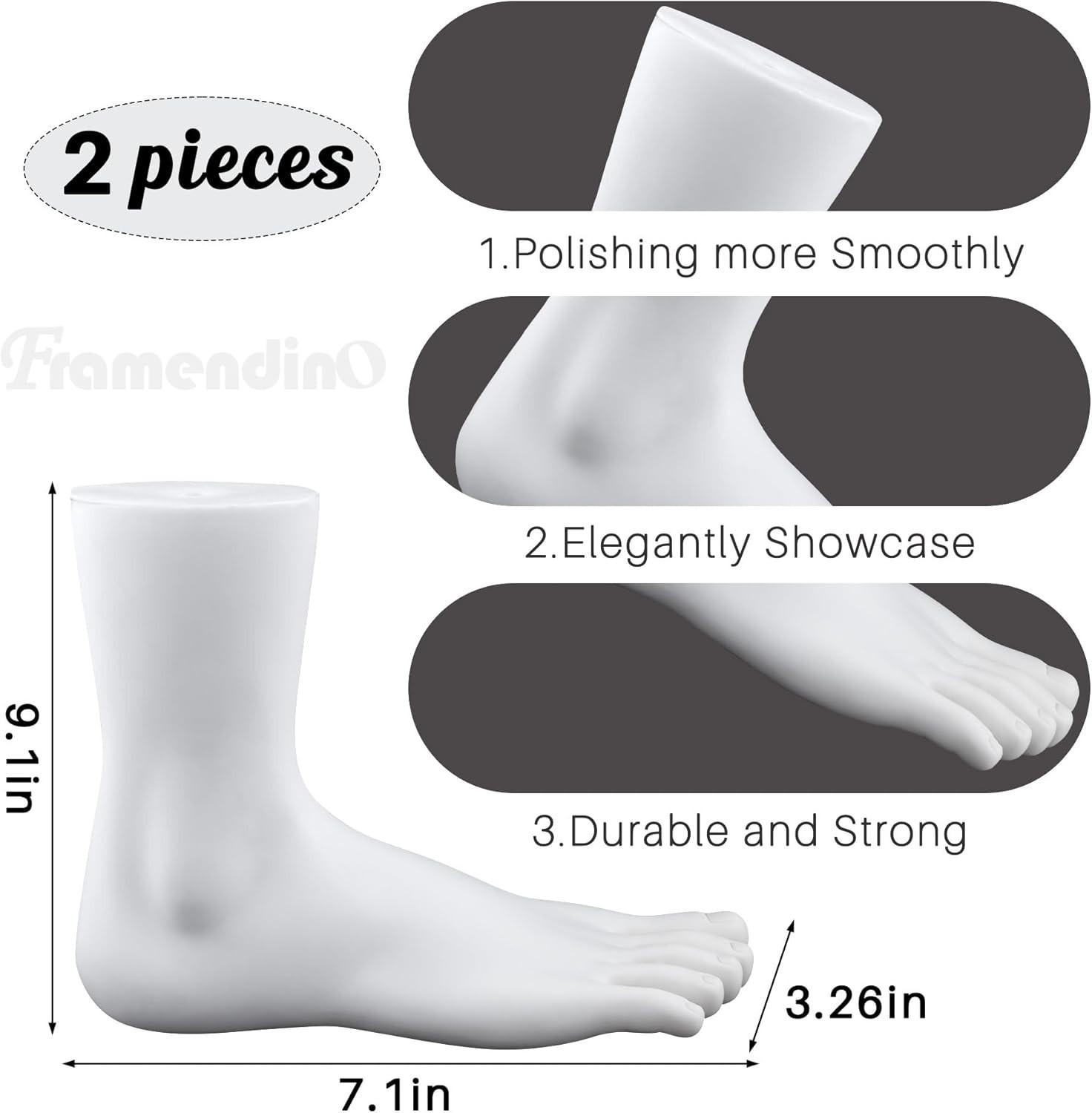 Human Foot Model PVC Manikin Sock Display Model Jewelry Shoes TWO FEET