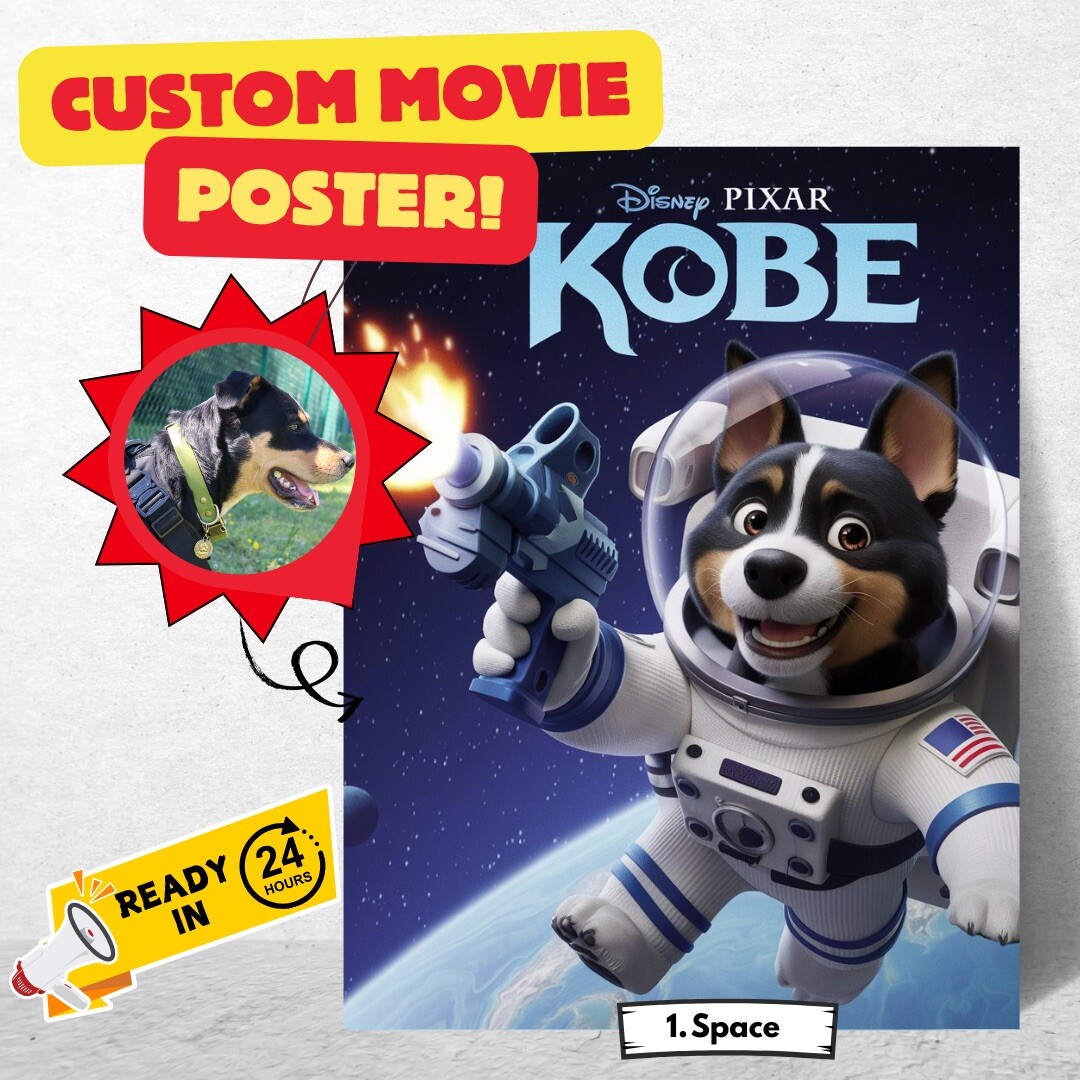 Custom Pixar Movie Poster- Personalized Digital Artwork