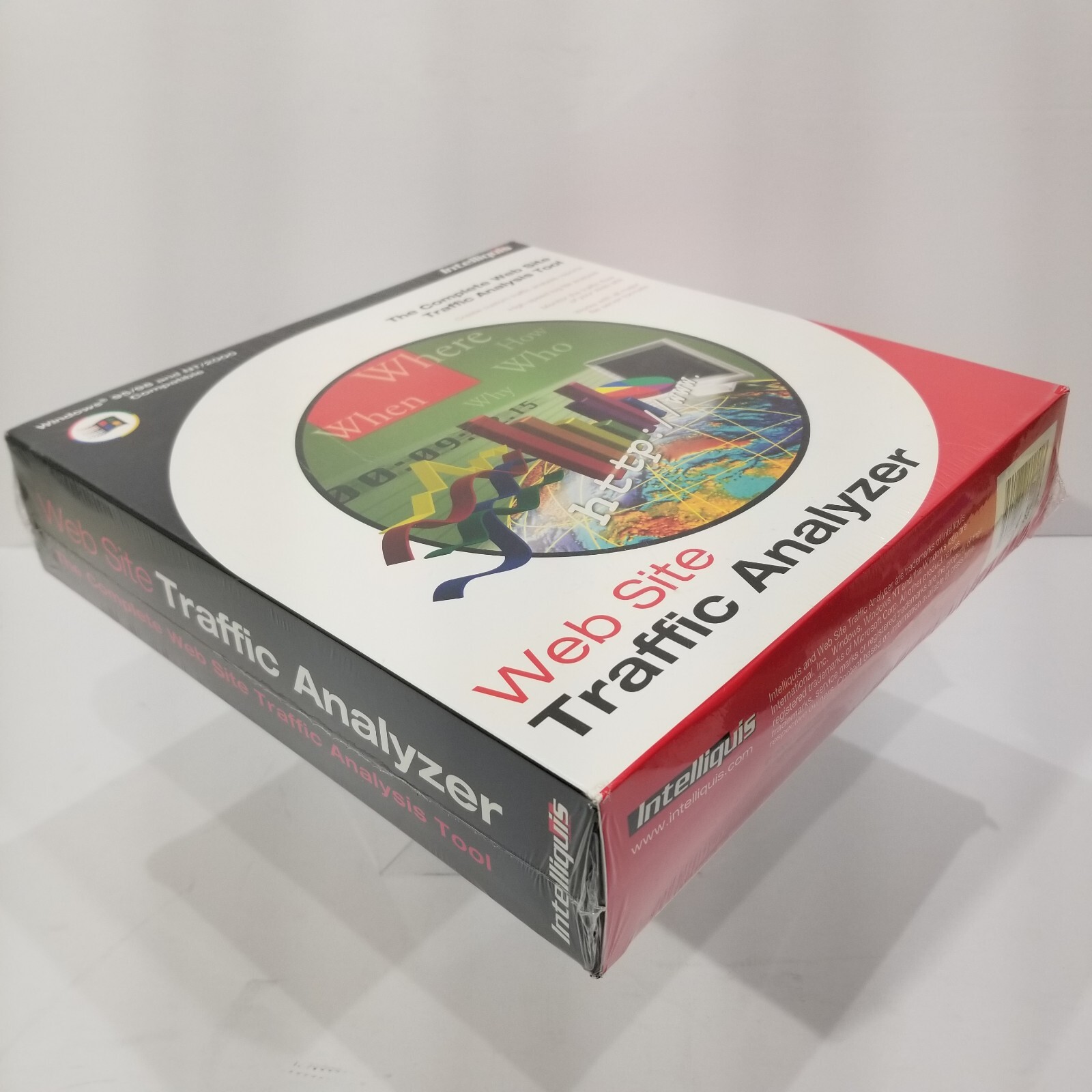 Intelliquis Website Traffic Analyzer Rare Vintage Advertising Tool Windows 95/98