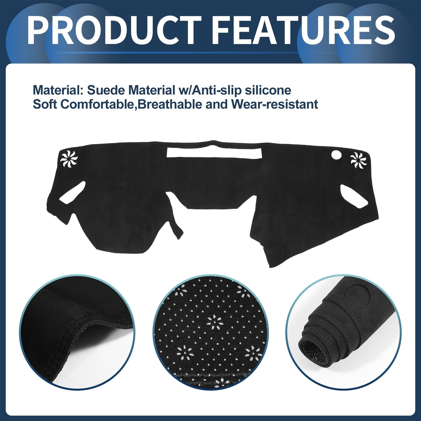 Dash Cover, Center Console Non-Slip Dashboard Carpet Mat for Subaru Impreza 2…