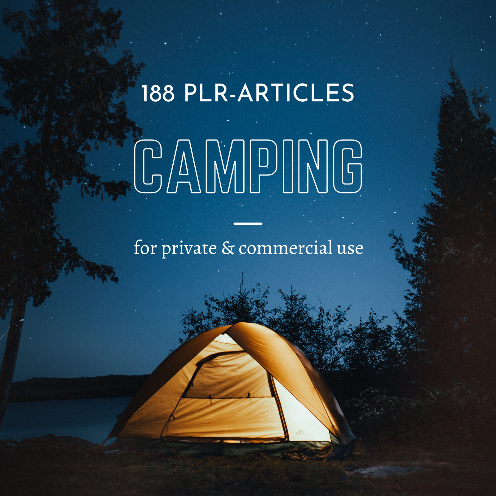 188 PLR items for camping (EN)