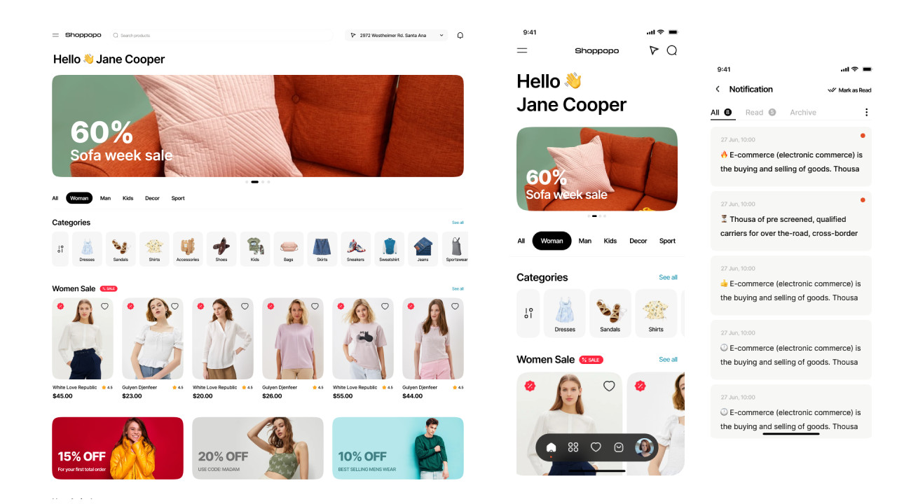 Mercato Multi-Vendor Flutter Marketplace App | Android & iOS | Website + Laravel
