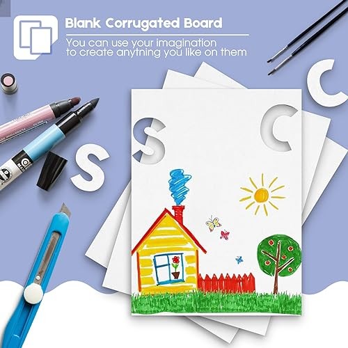 10 Pack 9×12 Corrugated Cardboard Sheets White Kraft Mailing Packaging Inserts