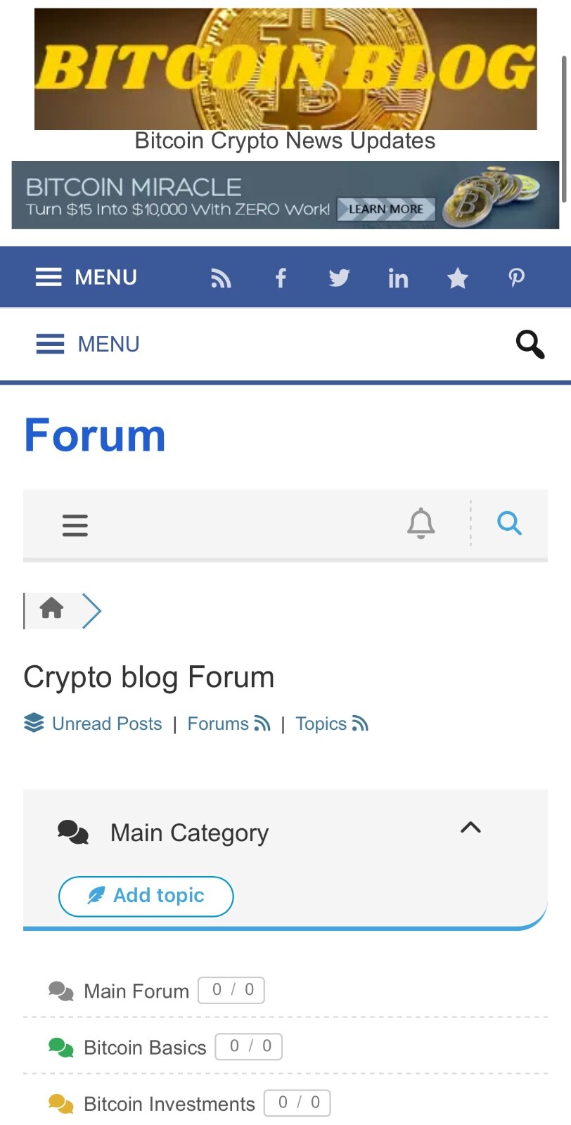 Crypto WordPress Ready Made Blog Plus Forum Plus Crypto Price List