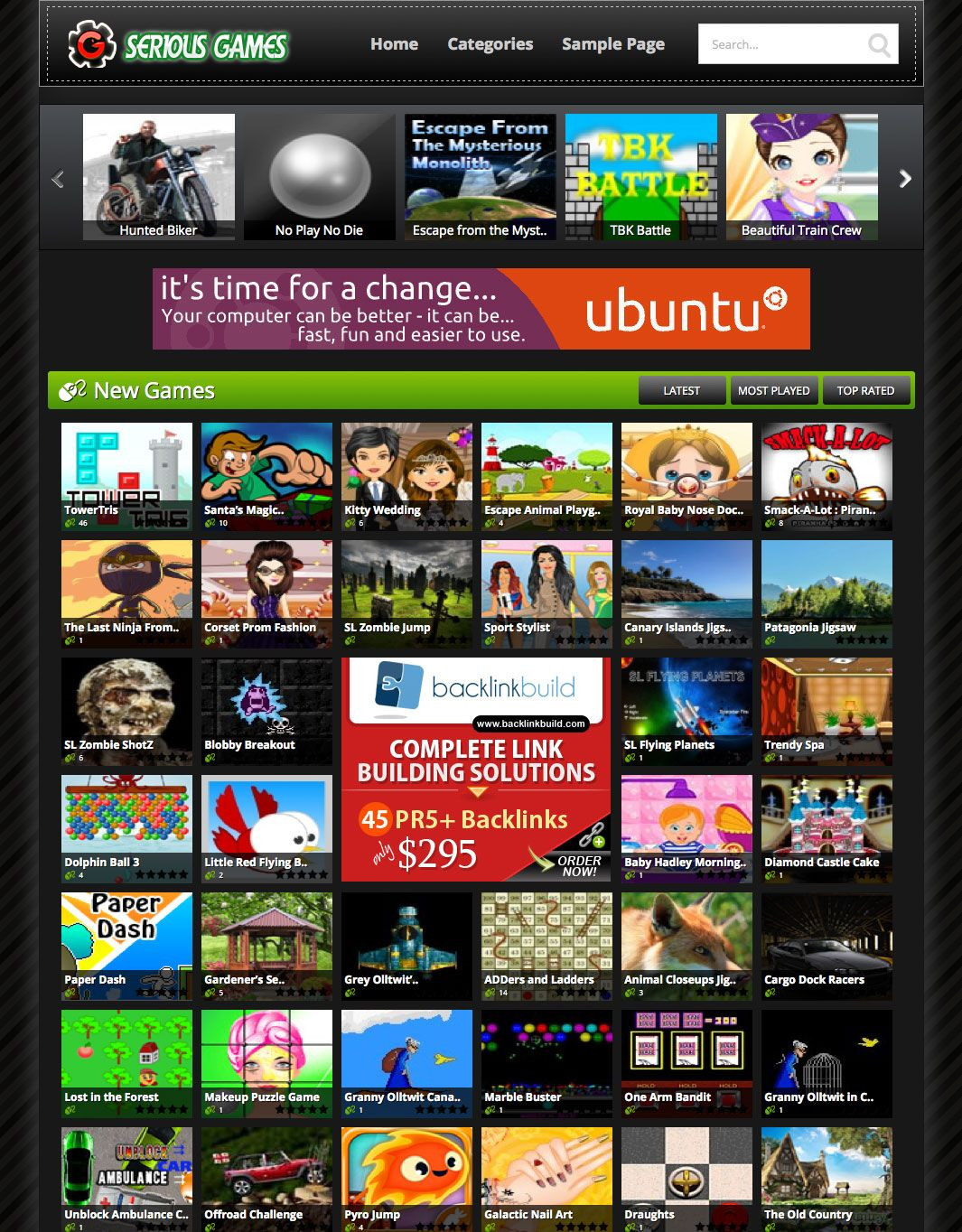 Online Arcade Game Website