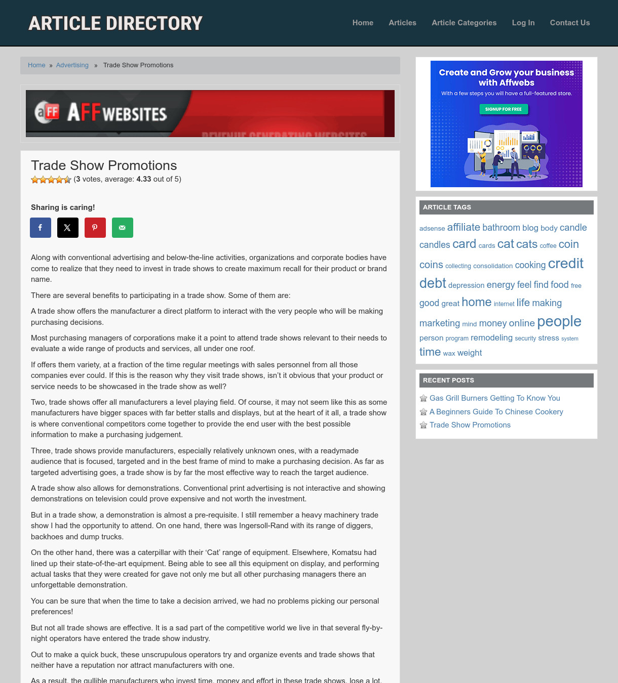 ARTICLE DIRECTORY – Work From Home Business Opportunity Website For Sale
