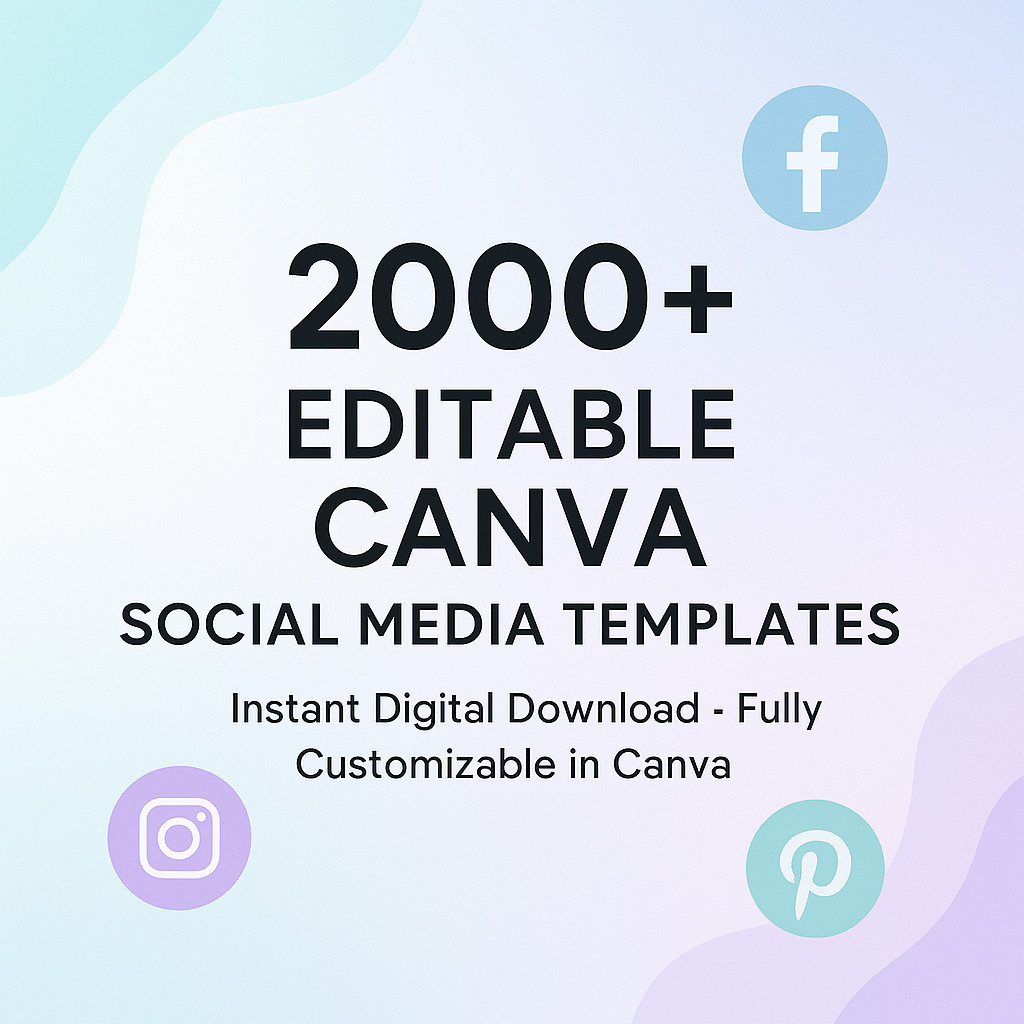 2000+ Editable Canva Social Media Templates Instagram, Facebook, Business, Mark