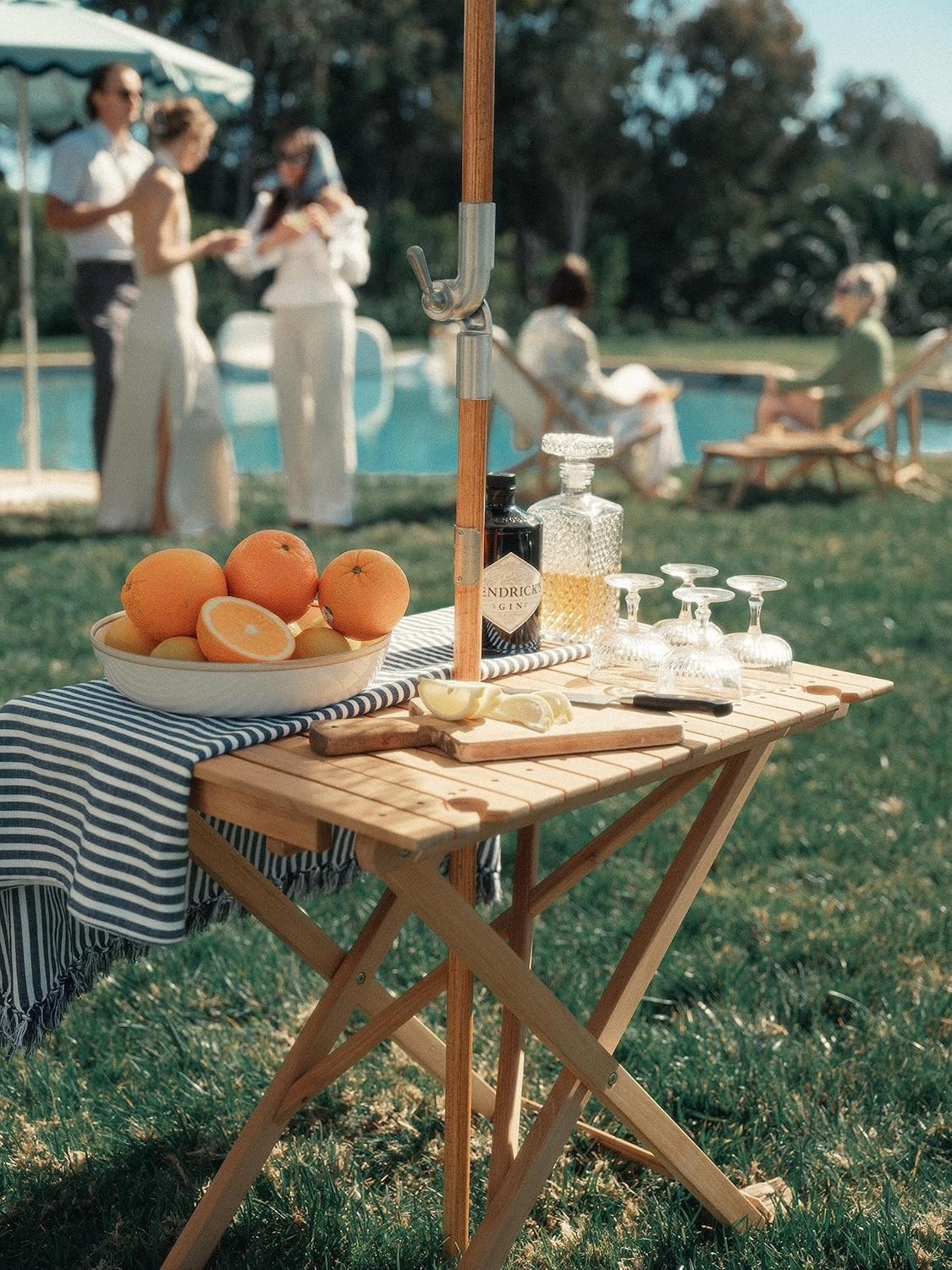 Tall Folding Picnic Table – Perfect Outdoor Table for Picnics and Hosting – 4 Wi