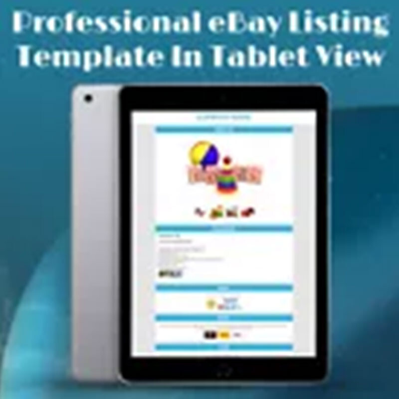Professional Ebay Listing Template Mobile Friendly Design 2019 HTTPS Compiliant