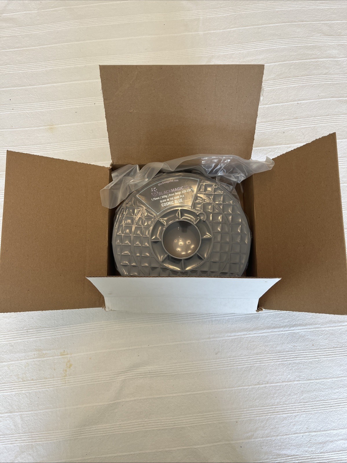 printing Filament Black Magic 3-D Glow In The Dark Cosmic Blue 1.75 500 G