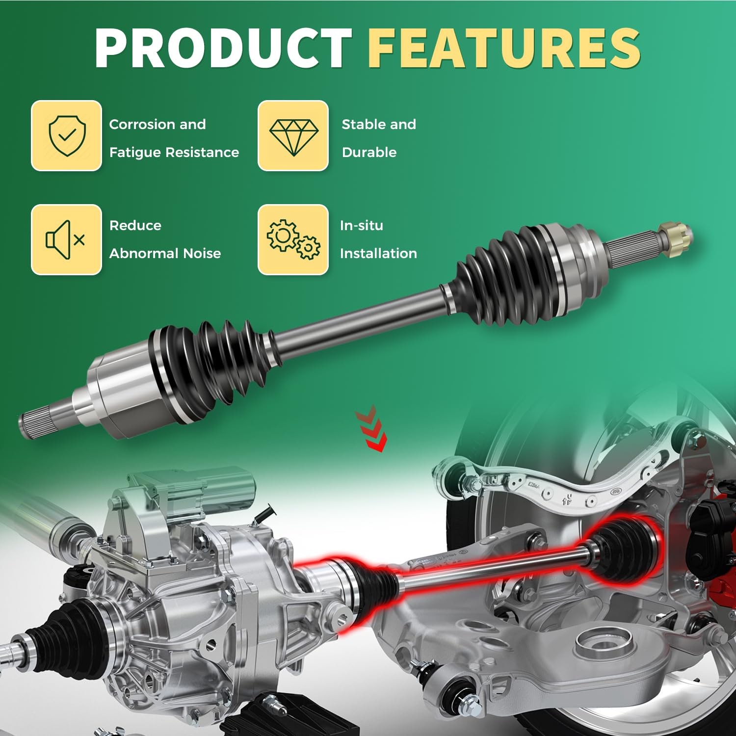 NCV69164XDP CV Axle Front Left Right for Sequoia 2008-2022 Tundra 2007-2021