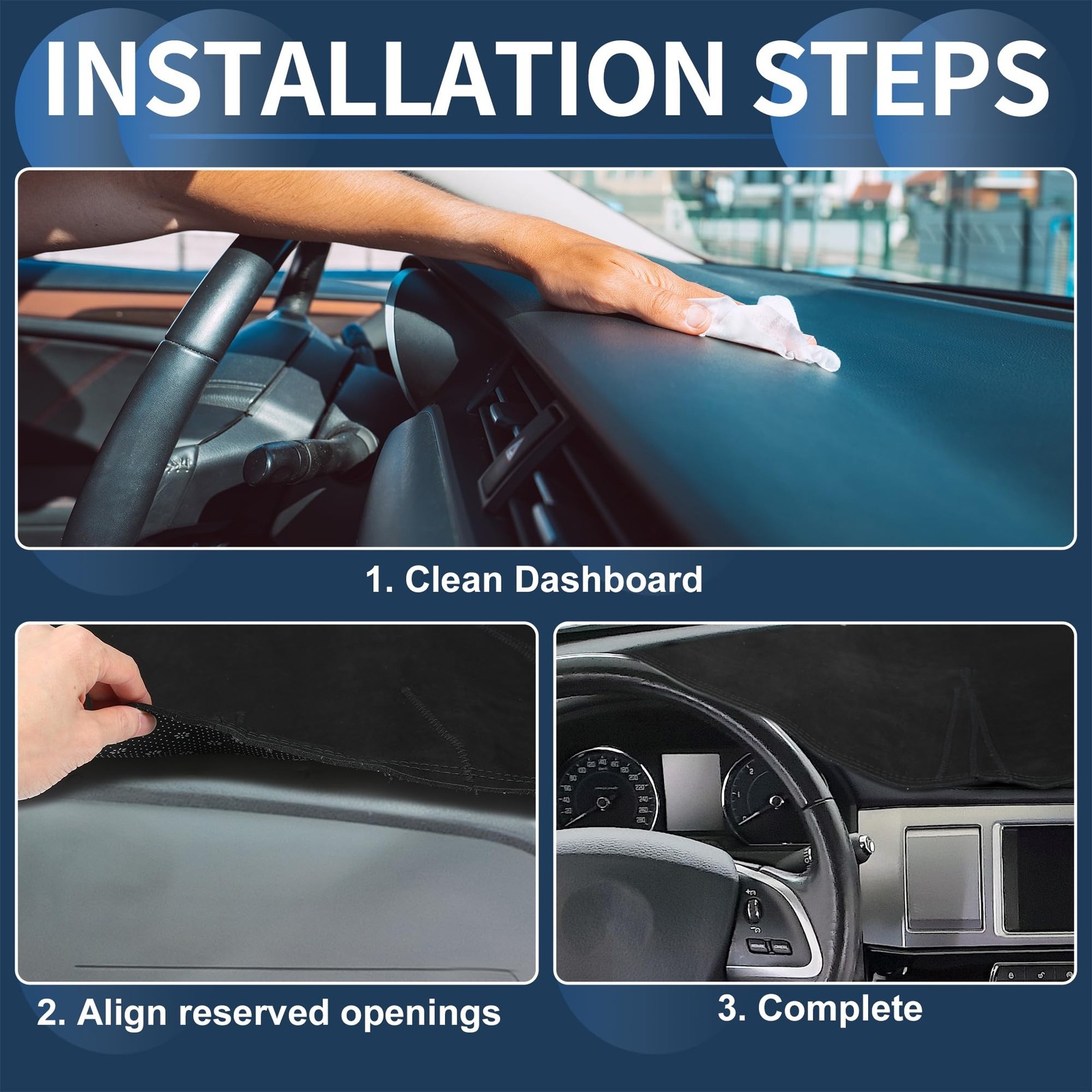 Dash Cover, Center Console Non-Slip Dashboard Carpet Mat for Subaru Impreza 2…
