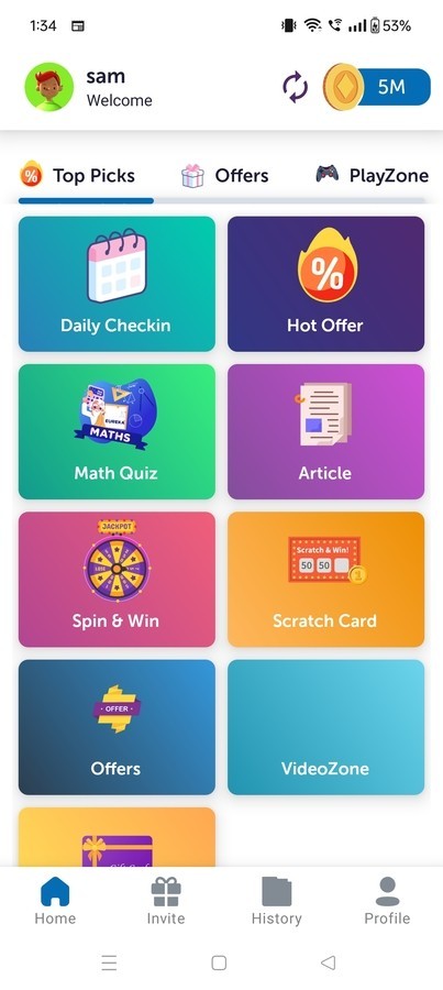 Reward App Lucky Spin + Offerwall + HTML Games | Android App + Admin Panel