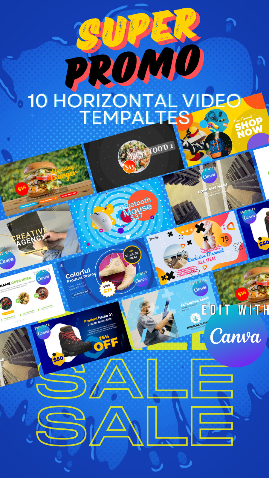 Horizontal Video Canva Template – 10 horizontal video tempaltes
