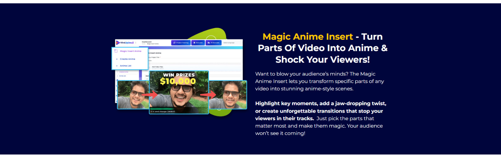 Viral Animex create anime-style videos for e-commerce stores, affiliate offers