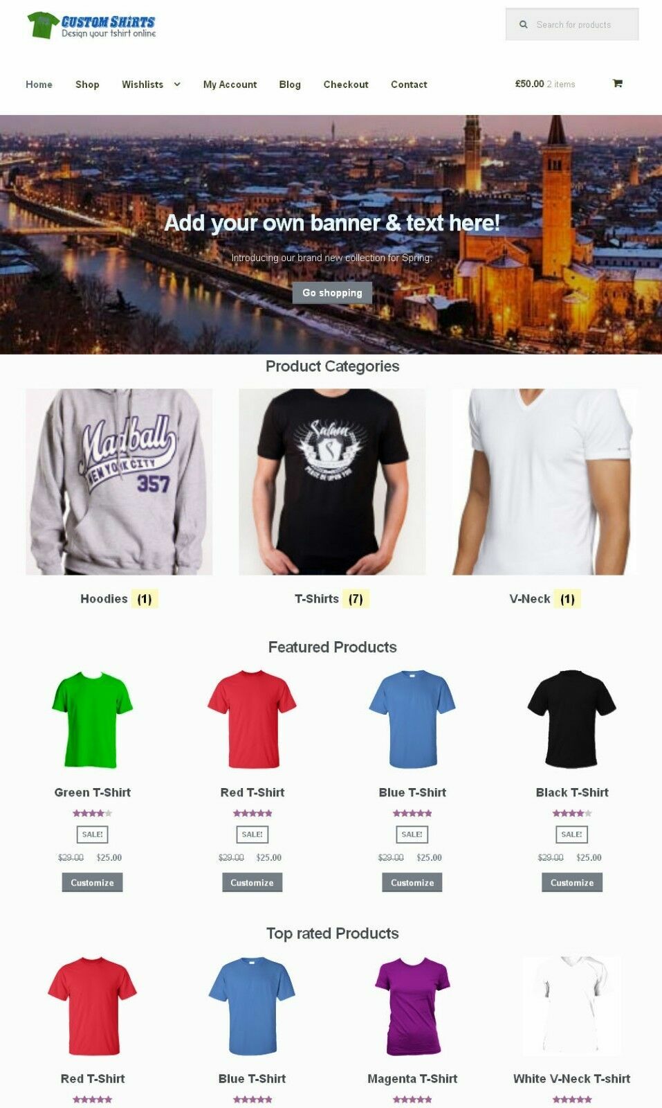 Professional Custom Products T-Shirts Online Store Website – TeeSpring