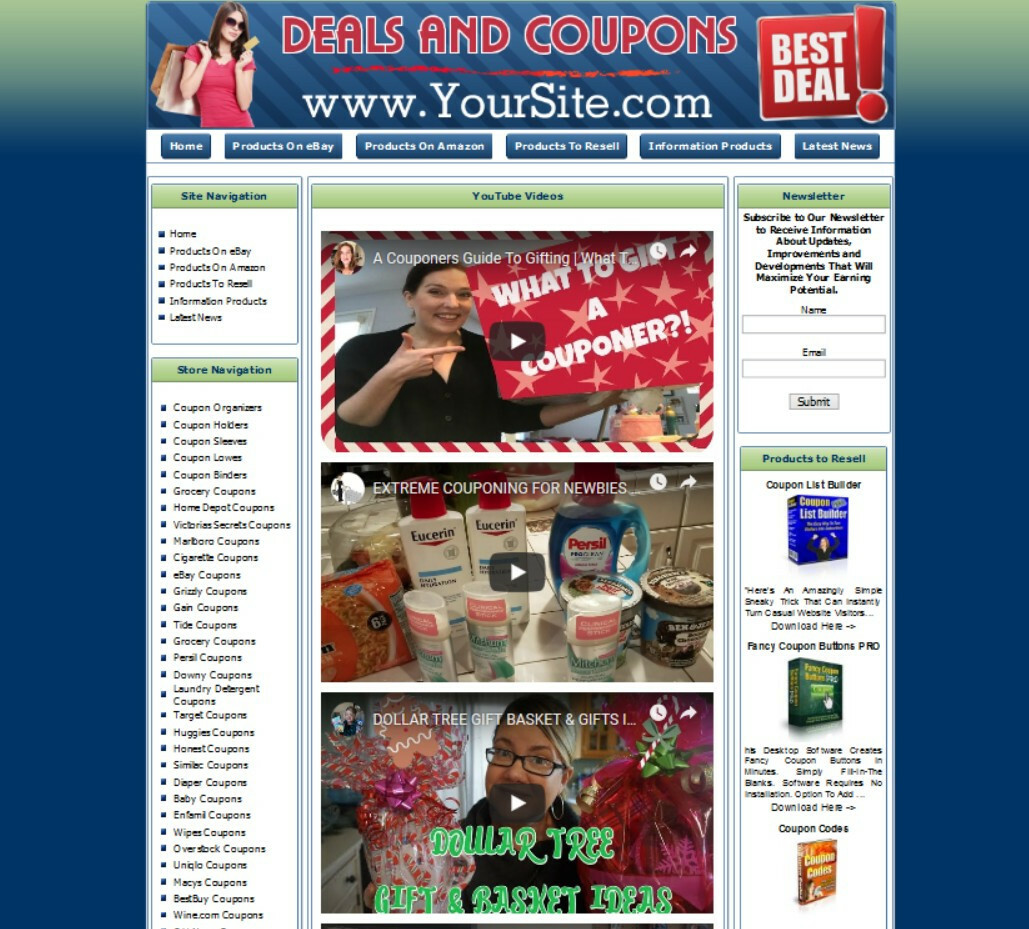 DEALS AND COUPONS Business Website for Sale.