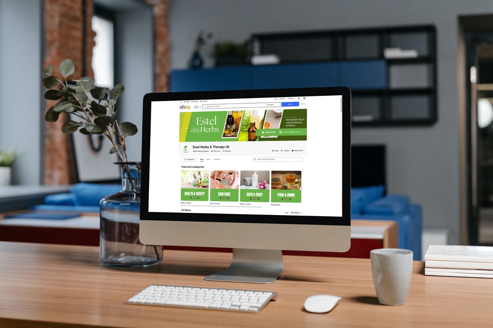 Minimal ebay store template, free logo design and 60 sec video ad for ebay store