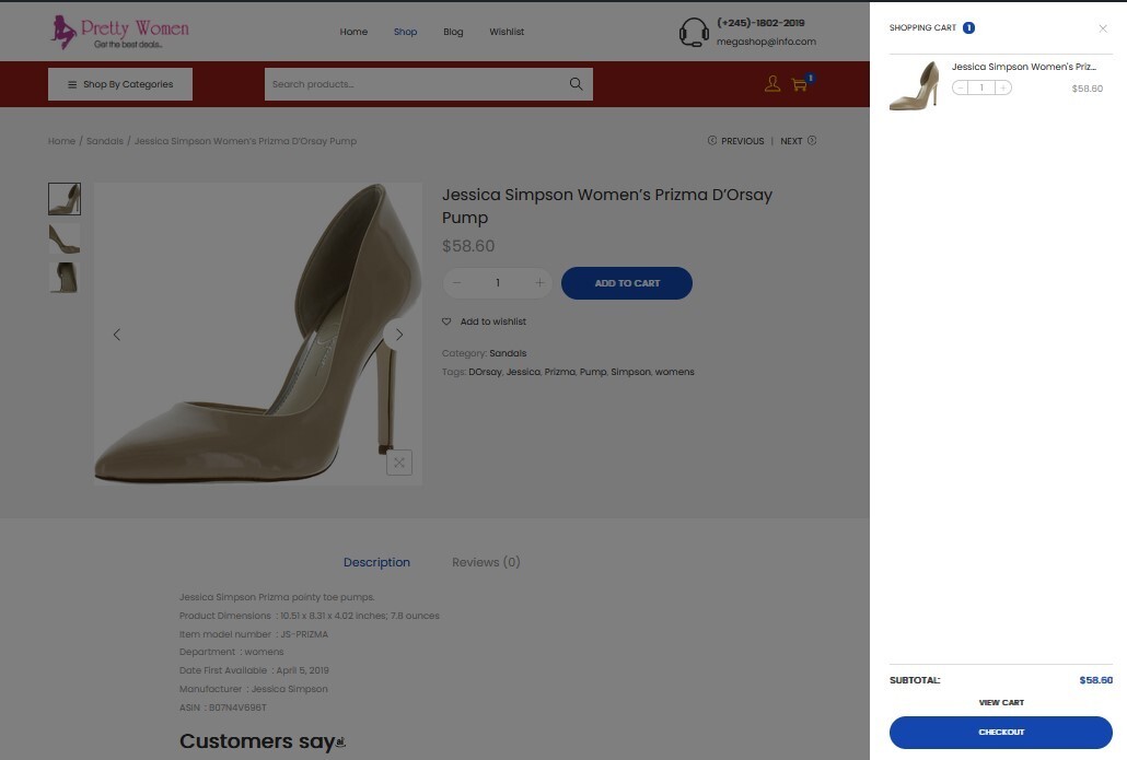 Women’s Shoes Store – Affiliate / Drop Shipping Website + eCommerce