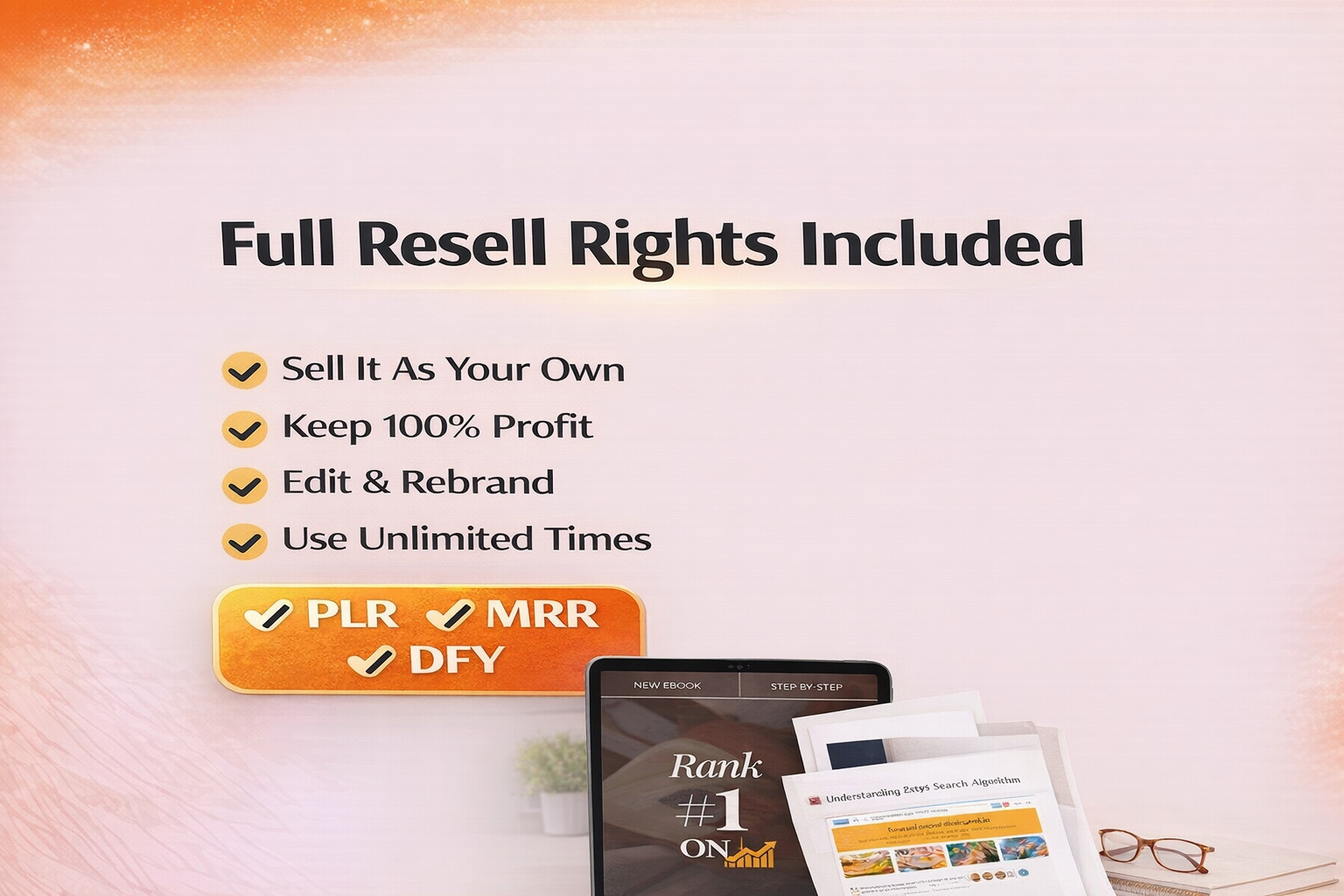 Etsy Seller Guide PLR MRR, Editable Canva Template, Digital Download